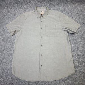511 Tactical Mens Button Up Shirt Medium Gray Short Sleeve Collared Casual Shirt